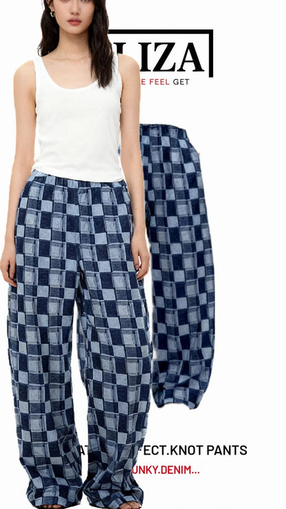 Denim Pixel Pants