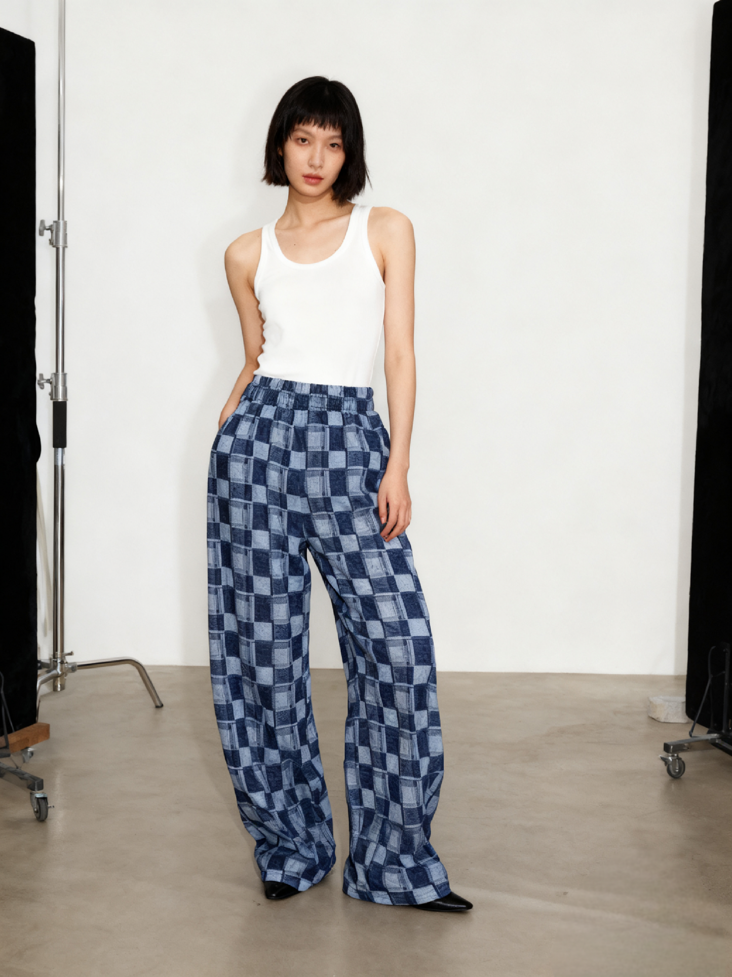 Denim Pixel Pants