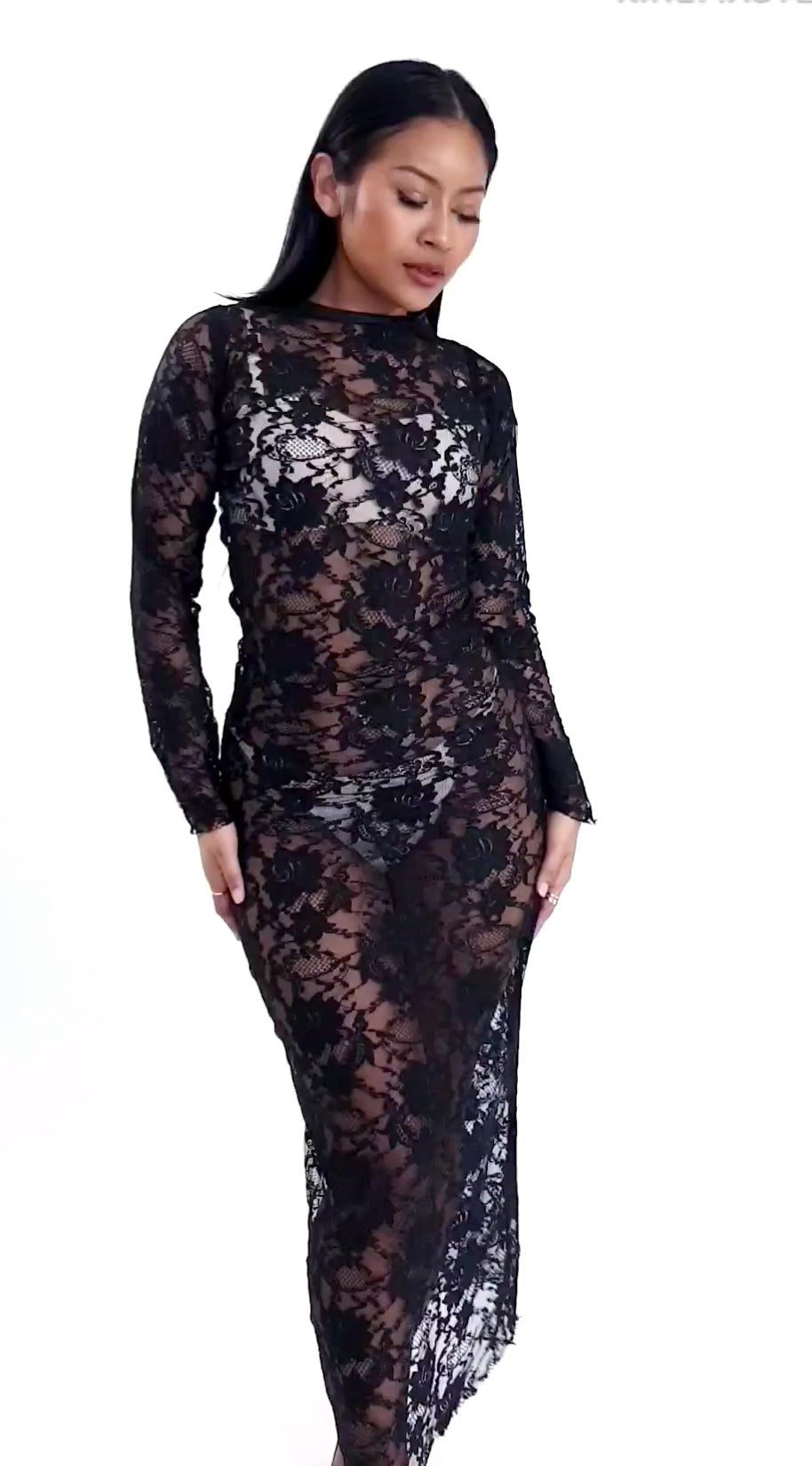 Floral Lace Mini BodyCon Dress