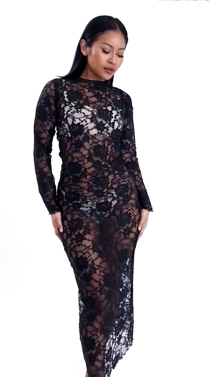 Floral Lace Mini BodyCon Dress