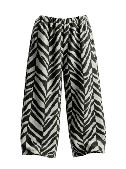 Funky Wool Flannel Zebra Print Trouser