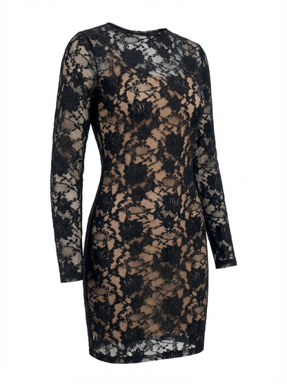Floral Lace Mini BodyCon Dress
