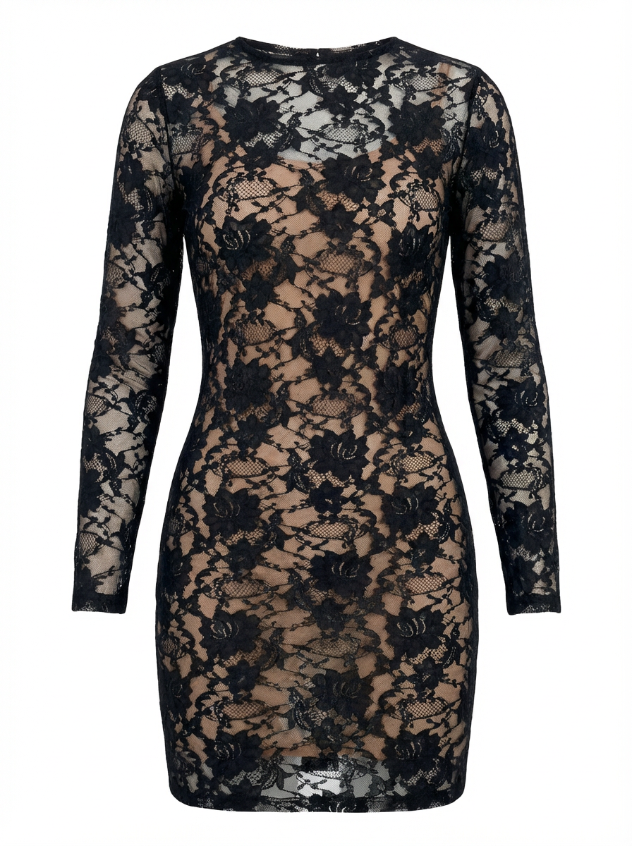 Floral Lace Mini BodyCon Dress