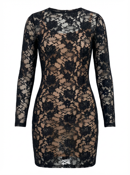 Floral Lace Mini BodyCon Dress