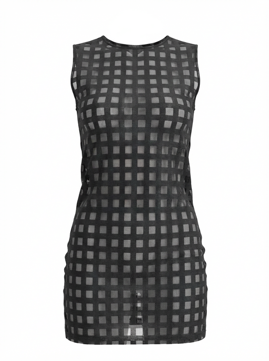 Off Grid Sheer Mini Dress