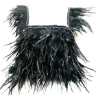 Black Bird Diamond Feather Strap Top