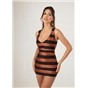Corten Stripe Micro Cocktail Dress