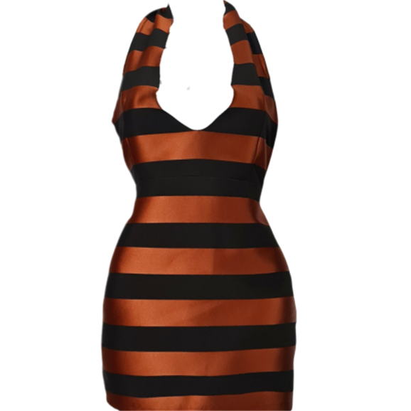 Corten Stripe Micro Cocktail Dress